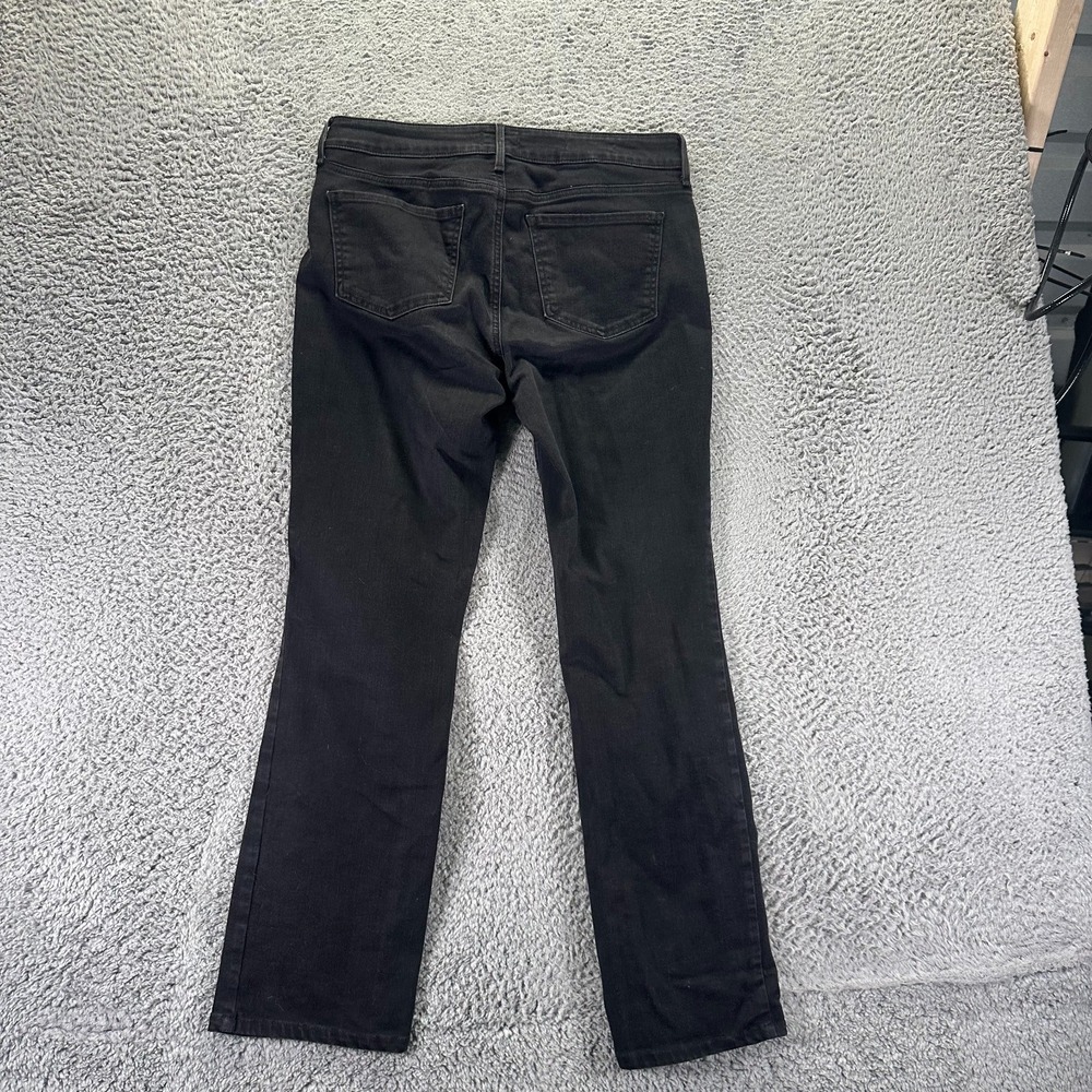 NYDJ Marilyn Jeans Women's 10 Black Cotton Denim Straight Leg Workwear Travel - Picture 5 of 11